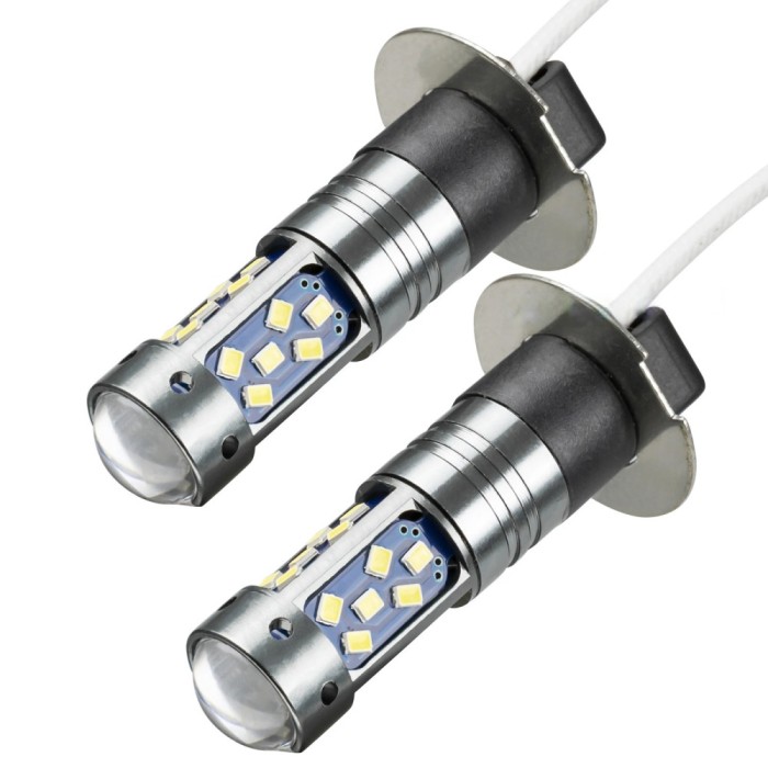 Set de 2 becuri led Xentech Light 27 Smd plug and play Proiector sau DRL - H-3