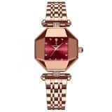 Ceas dama Poedagar Quartz Elegant Casual Fashion 3 ATM Otel Auriu Visiniu