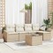vidaXL Set de canapele pentru grădină 6 pcs Bej Rattan poli 3346691