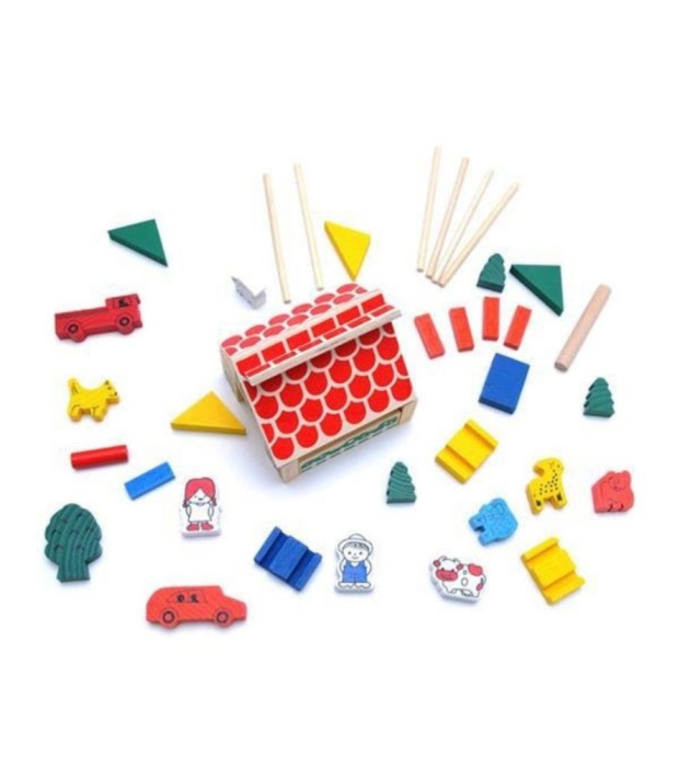 Set cuburi din lemn pentru constructie ferma