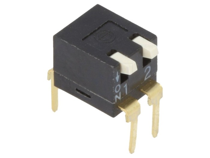 Comutator DIP-SWITCH 2 secțiuni ON-OFF