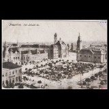 Carte poștală veche Oradea &ndash; Szent L&aacute;szl&oacute;-t&eacute;r (Piata Sfantului Ladislau vedere) &ndash; 1917