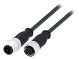 Cablu pentru senzori automatizări M12-M12 1.5m 4 pini