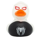 Black Spidy Duck, white (Rățușcă fantezie de cauciuc)