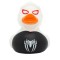Black Spidy Duck, white (Rățușcă fantezie de cauciuc)