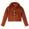 Jacheta pentru copii din velur, coniac, 140 GartenMobel Dekor, vidaXL