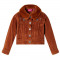 Jacheta pentru copii din velur, coniac, 140 GartenMobel Dekor