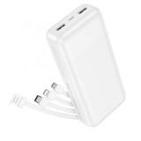 Baterie Externa HOCO J163A, 20000mAh, 10W, 1 x Lightning - 1 x microUSB - 1 x USB-C - 2 x USB-A, Alba