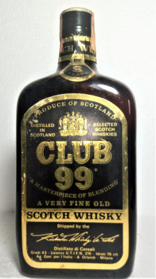 RARE WHISKY club 99, 8 years, CL 75 GR, 43, ANI 60/ IMP. Orlandi ITALY foto