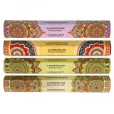 Set Bețișoare Parfumate, Multicolor, 56 Bucăți, Arome Lavandă, Lemn de Santal, Iasomie, Vanilie și Miere, Oem