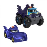 FISHER PRICE BATWHEELS SET 2 MASINUTE CU LUMINI SCARA 1:55, Fisher Price - Batwheels