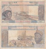 1985, 5.000 Francs (P-708 Kj) - Senegal (Statele Africane de Vest)