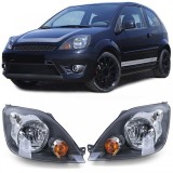 Faruri H4 Negre cu Motor Pachet pentru Ford Fiesta JH JD 05-07 Performance AutoTuning