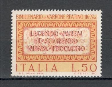 Italia.1974 2000 ani moarte M.T.Varro-scriitor SI.857
