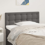 VidaXL Tăblie de pat, gri, 90x5x78/88 cm, piele ecologică