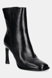 MICHAEL Michael Kors cizme de piele Kelsea femei, culoarea negru, cu toc cui, 40F4KLHE6L.001