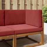 vidaXL Perna pentru canapea de exterior 3 pcs bordo Poliester 900872