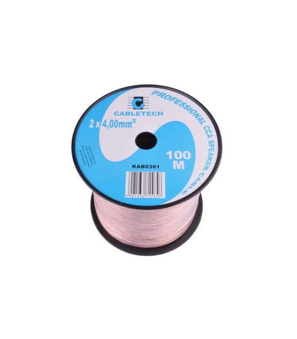 Cablu difuzor CCA 2x4mm transparent Cabletech KAB0361