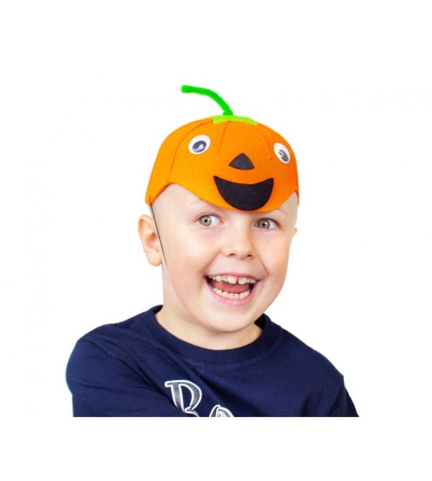 Palarie Dovleac din Fetru, un Accesoriu ideal pentru Halloween 20x19x10 cm