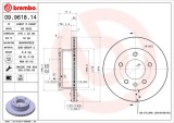 BREMBO 09.9618.14 PRIME LINE Disc frana