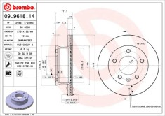 BREMBO 09.9618.14 PRIME LINE Disc frana foto