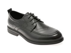 Pantofi OTTER negri, T8008, din piele naturala