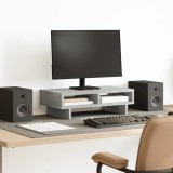 VidaXL Suport de monitor, gri beton, 50x27x15 cm, lemn prelucrat
