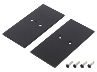 Obturator negru pentru profil LED 33,4x67,5mm - 2 buc. foto