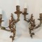 Superba pereche de aplice din bronz masiv in stilul Rococo