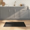 Covor dreptunghiular bambus Gossi, 60x100 cm, negru, antialunecare