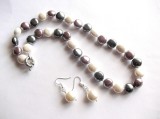 set colier si cercei cu perle mallorca 42788