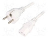 Cablu alimentare AC, 1.5m, 3 fire, culoare alb, CEE 7/7 (E/F) mufa, IEC C13 mama, LIAN DUNG -