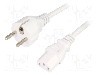 Cablu alimentare AC, 5m, 3 fire, culoare alb, CEE 7/7 (E/F) mufa, IEC C13 mama, LIAN DUNG -