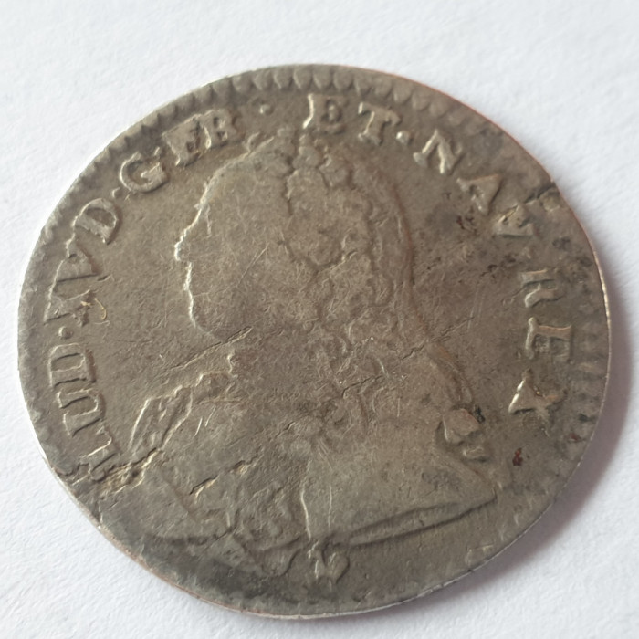 Franța 12 sols 1/10 ecu 1726 N argint Ludovic XV