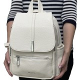 Rucsac dama casual elegant din piele ecologica: Un accesoriu practic cu multiple compartimente ideal pentru birou și oraș, Alb, Albastru, Bej, Crem, Negru