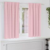 vidaXL Perdele Opaque cu Inel 2 pcs Roz bebe 175 x 140 cm Poliester 4107519