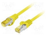 Patch cord LANBERG RJ45 S/FTP Cat 6a LSZH 15m galben