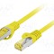 Patch cord LANBERG RJ45 S/FTP Cat 6a LSZH 10m galben