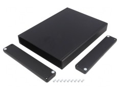 Carcasa Aluminiu Neagră cu Panou 165x220x30mm