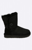 UGG cizme de zăpadă Bailey Button II femei, culoarea: negru, cu toc plat, model căptușit 1016226.BLK