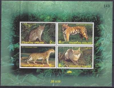 DB1 Fauna Thailanda Tailanda Feline MS MNH foto