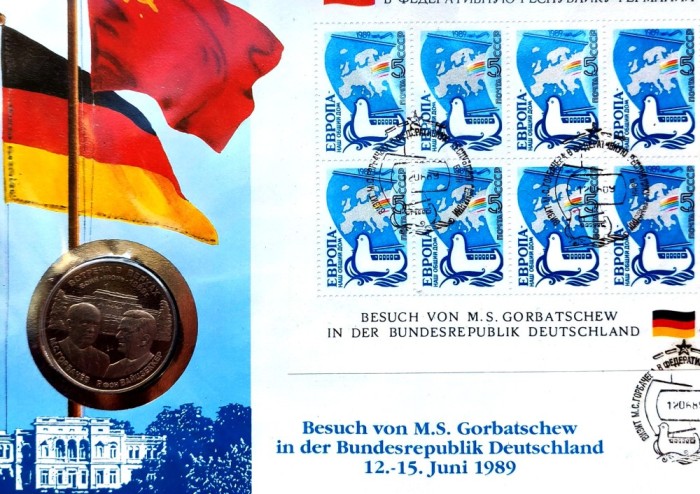 Medalie 1989 -vizita lui Gorbachev in Germania-RARA!