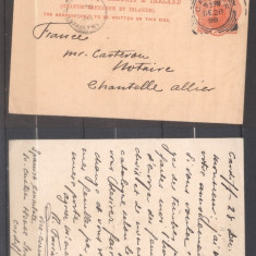 Great Britain 1898 Rare Old Postcard France Spanish Consulate D.1096