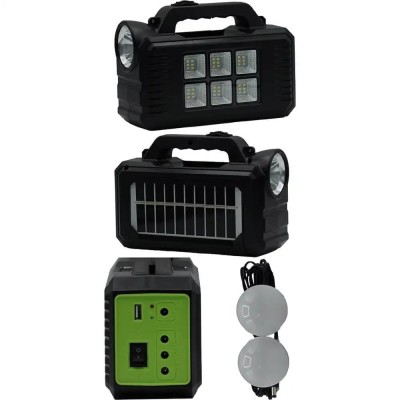 Kit solar portabil, Multifunctional, powerbank, 2 becuri, GD-8077 foto