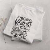 Tricou casual din bumbac 100% de barbati marimea L Fold your worries