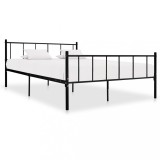 VidaXL Cadru de pat, negru, 180 x 200 cm, metal