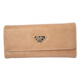 Portofel elegant de dama, Pufo Luxury, 20 x 10 cm, maro- design rafinat si compartimentare practica