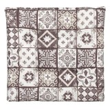 Perna pentru scaun cu imprimeu flori maro,40x40 cm