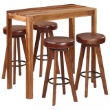 VidaXL Set mobilier bar, 5 piese, 115x56x107 cm lemn masiv