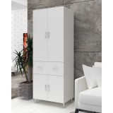 Dulap 4Usi -1S , 70x35x180 cm Alb
